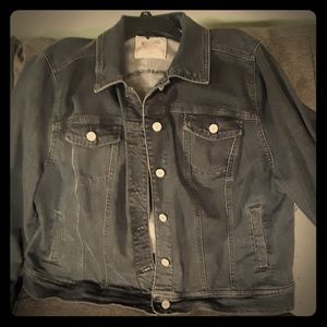 Black/charcoal Jean jacket